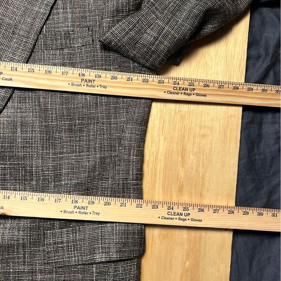VTG Gino Salvaggi Wool Blend Tweed Black/White w/ rainbow Sport Coat Blazer 44R - Picture 6 of 15